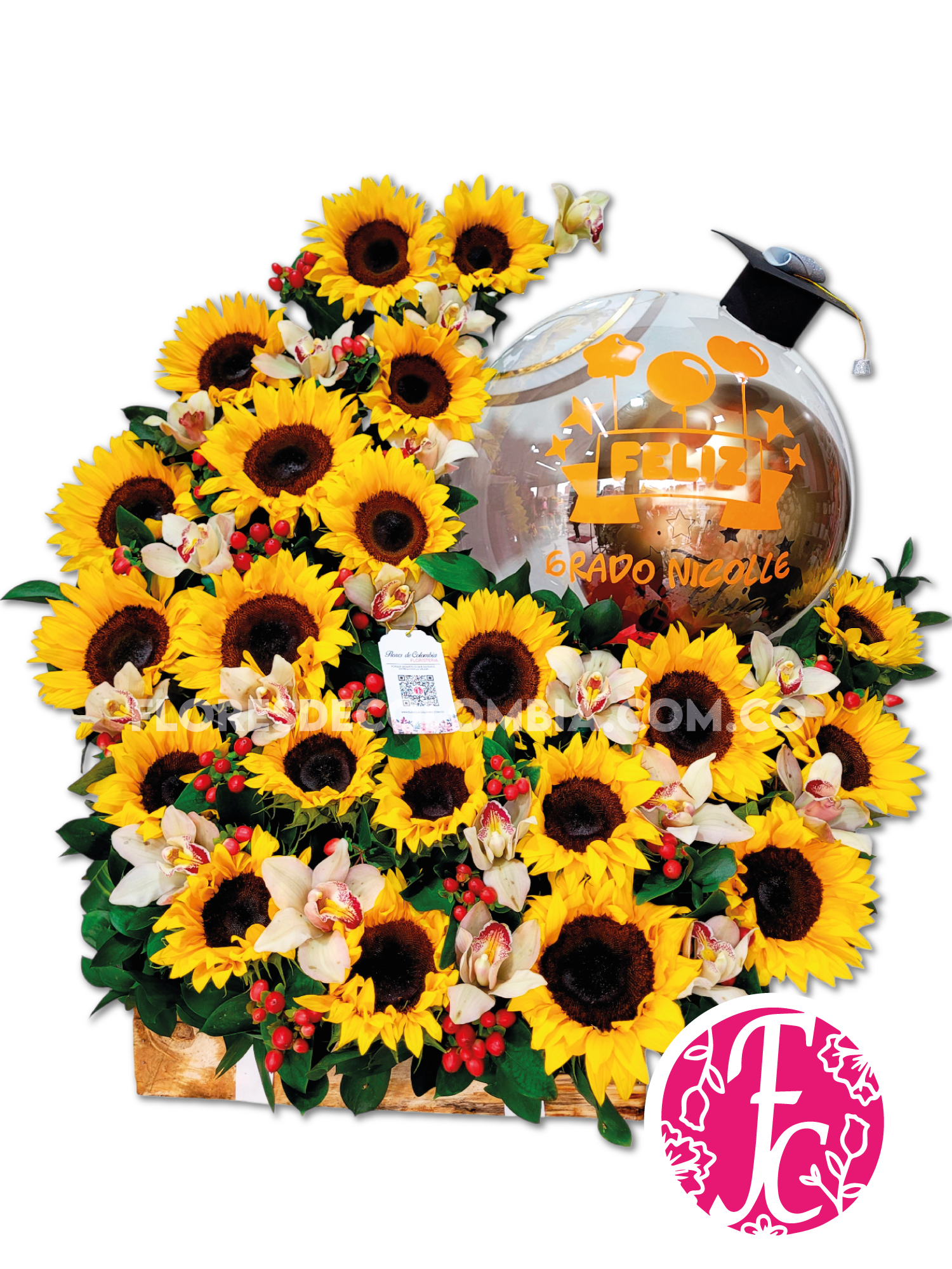 Corazón vibrante premium - Flores de Colombia